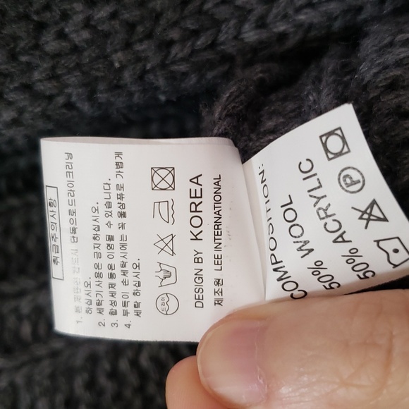 SOLD Mixed Knit Wool Open Front Longline Cardigan - Picture 6 of 8